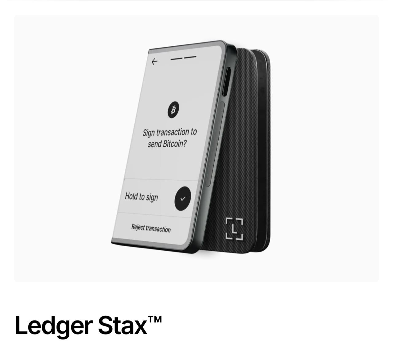 Ledger Stax硬件錢包 - 帶觸控螢幕的加密貨幣冷錢包